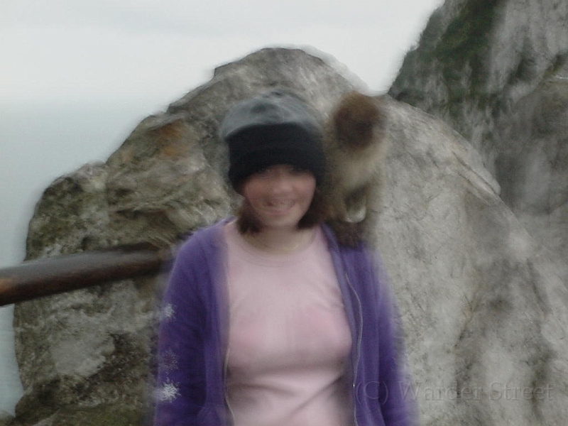 Elizabeth With Monkey At Gibraltar.jpg